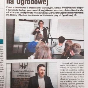 warsztaty dziennikarskie joanna wrzesniewska siegier i wojciech szelag pbp wolomin warsztaty dziennikarskie joanna wrzesniewska siegier i wojciech szelag pbp wolomin