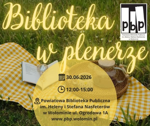 Zapraszamy na wspólne czytanie na wydarzenie pt. Biblioteka w plenerze